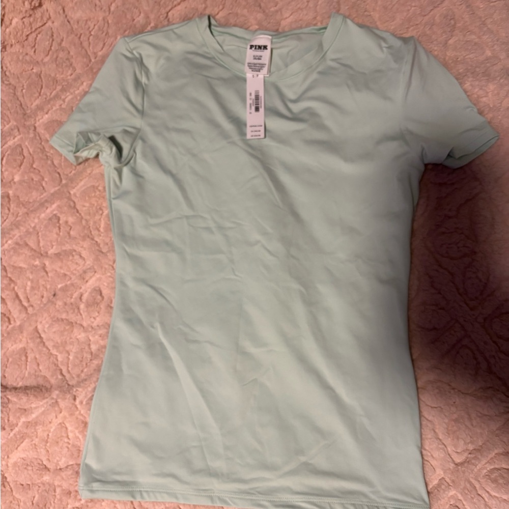 PINK Victoria's Secret Mint Green Tee